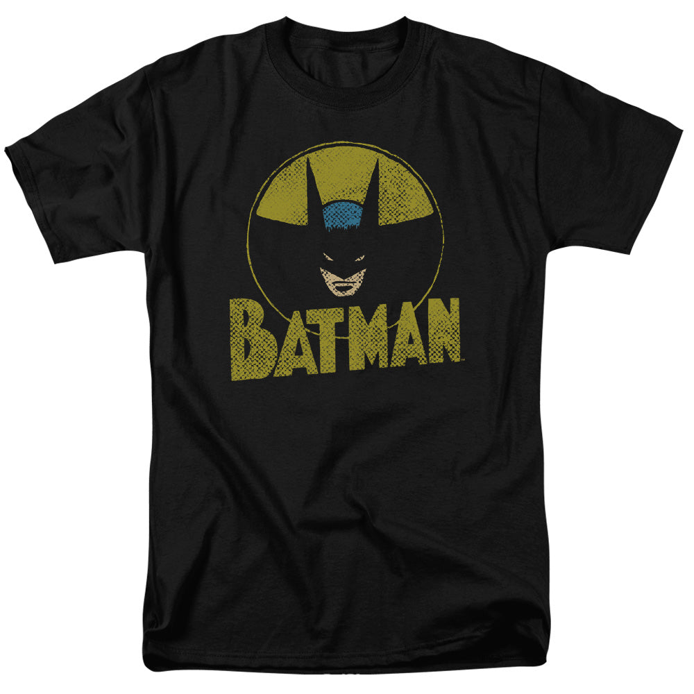 AN OFFCIALLY LICENSED DC CIRCLE BAT MEN'S REGULAR FIT T-SHIRT BLACK