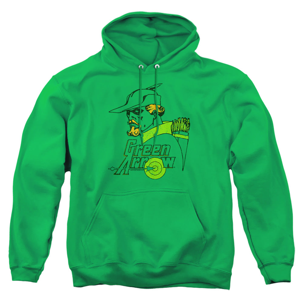 AN OFFCIALLY LICENSED DC CLOSE UP ADULT UNISEX PULLOVER HOODIE KELLY GREEN