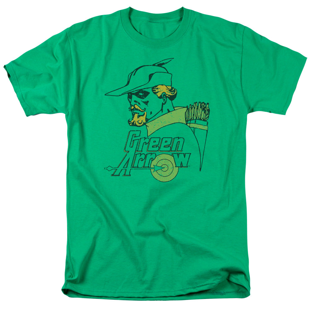 AN OFFCIALLY LICENSED DC CLOSE UP MEN'S REGULAR FIT T-SHIRT KELLY GREEN
