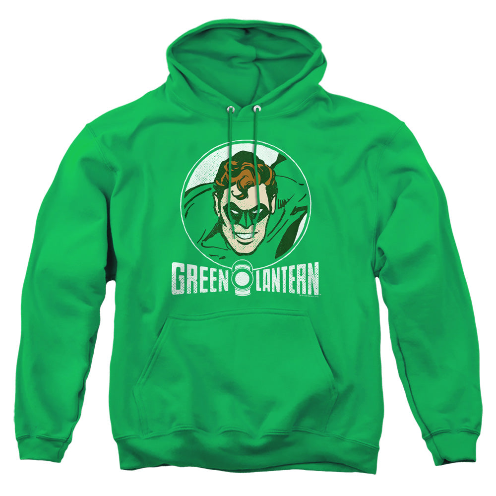AN OFFCIALLY LICENSED DC LANTERN CIRCLE ADULT UNISEX PULLOVER HOODIE KELLY GREEN