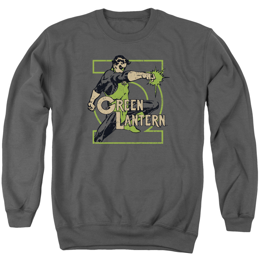AN OFFCIALLY LICENSED DC RING POWER ADULT UNISEX CREWNECK SWEATSHIRT CHARCOAL
