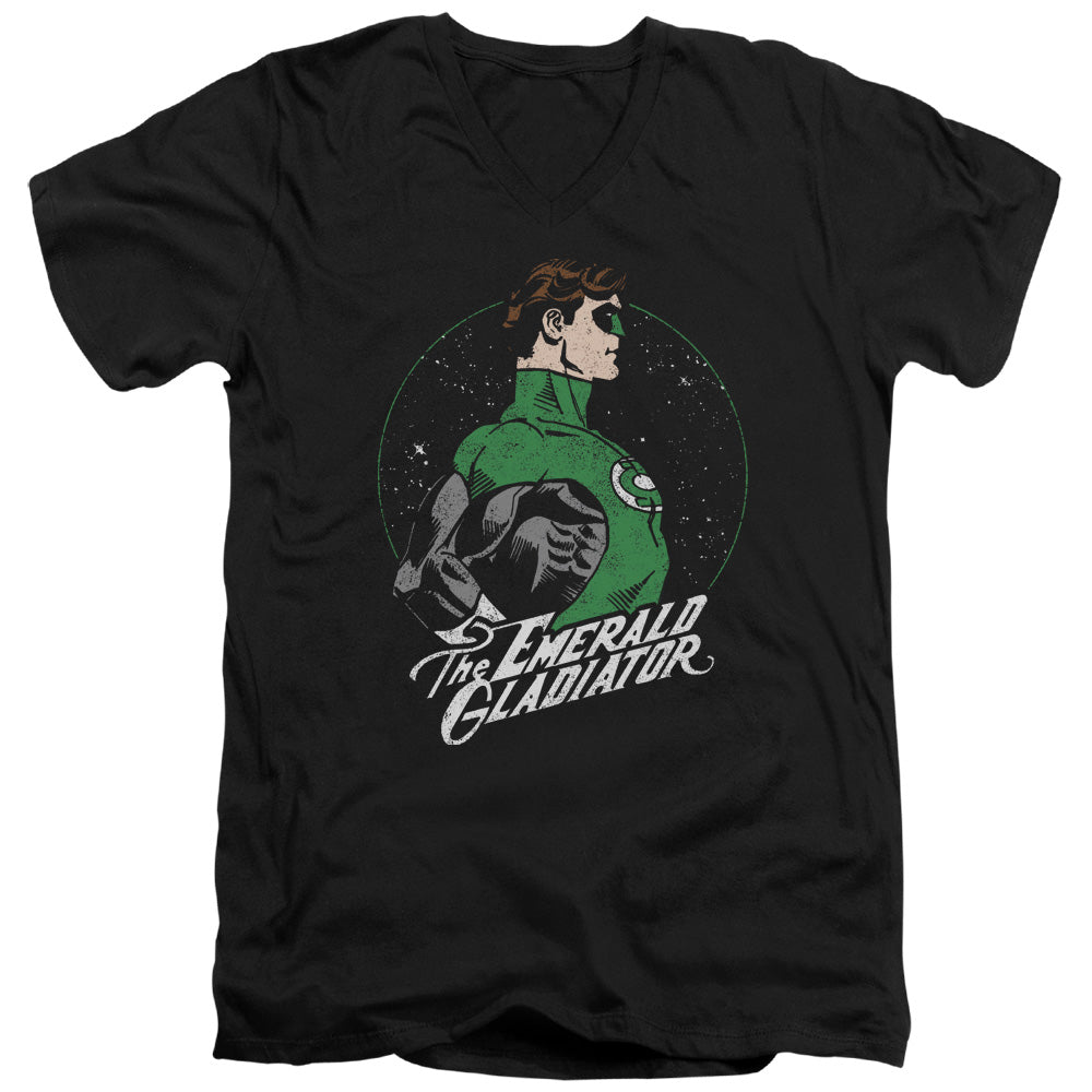 AN OFFCIALLY LICENSED DC STAR GAZER MEN'S V-NECK T-SHIRT BLACK