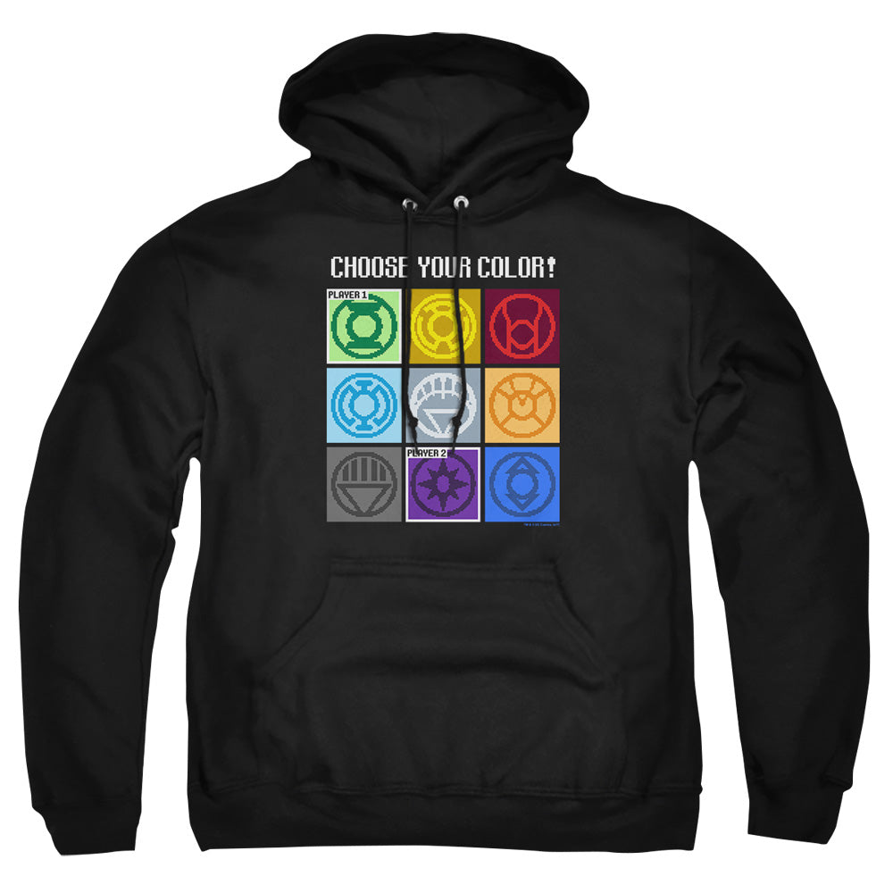 AN OFFCIALLY LICENSED DC CHOOSE YOUR COLOR ADULT UNISEX PULLOVER HOODIE BLACK