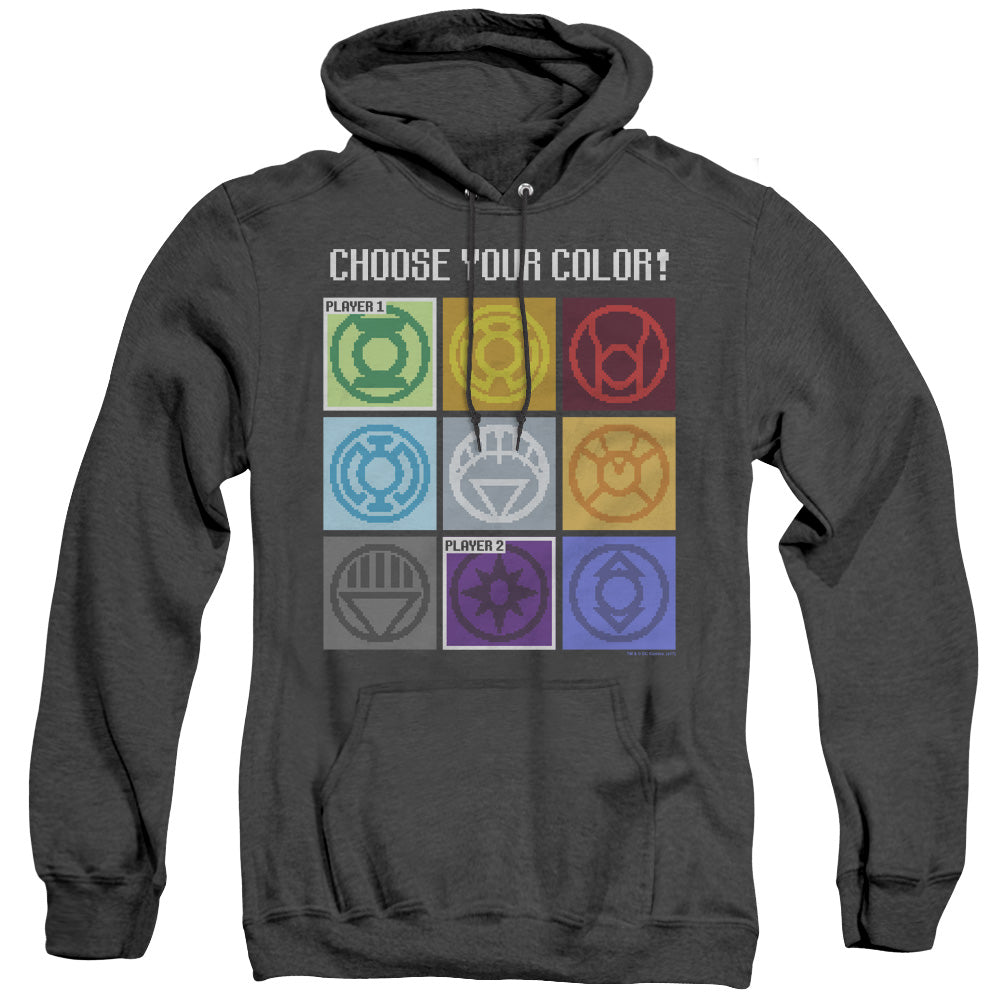 AN OFFCIALLY LICENSED DC CHOOSE YOUR COLOR ADULT UNISEX HEATHER PULLOVER HOODIE BLACK