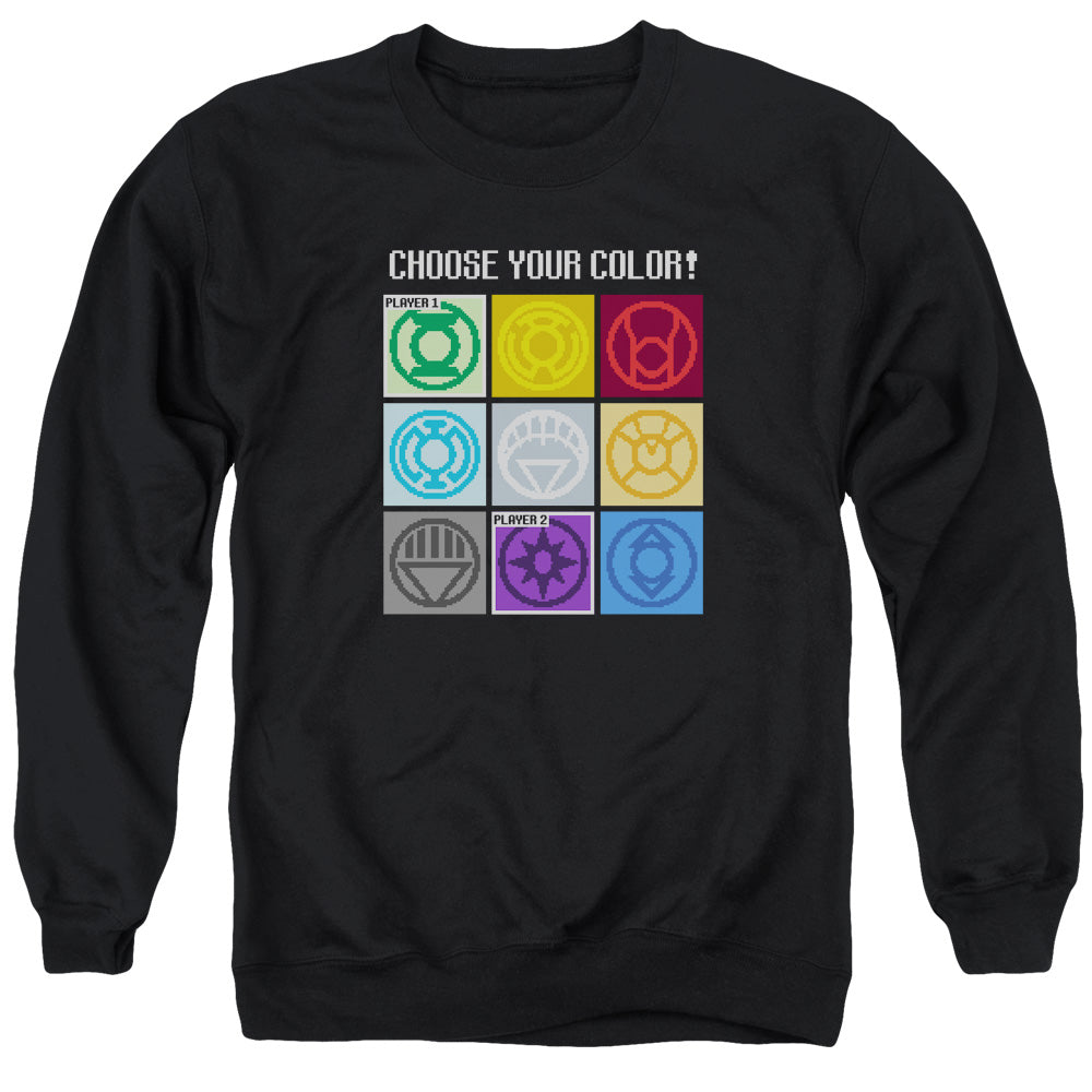 AN OFFCIALLY LICENSED DC CHOOSE YOUR COLOR ADULT UNISEX CREWNECK SWEATSHIRT BLACK