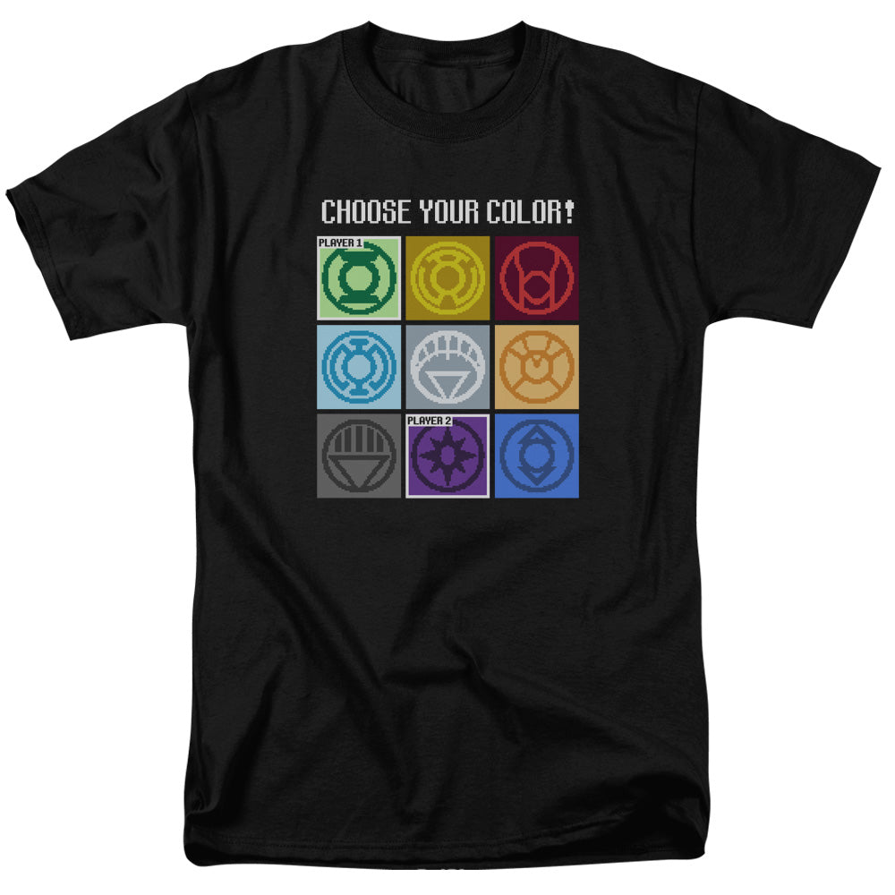 AN OFFCIALLY LICENSED DC CHOOSE YOUR COLOR MEN'S REGULAR FIT T-SHIRT BLACK