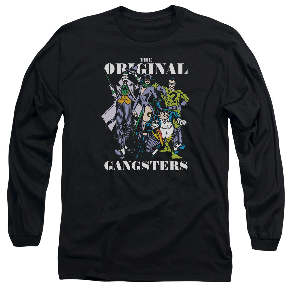 AN OFFCIALLY LICENSED DC ORIGINAL GANGSTERS MEN'S LONG SLEEVE T-SHIRT BLACK