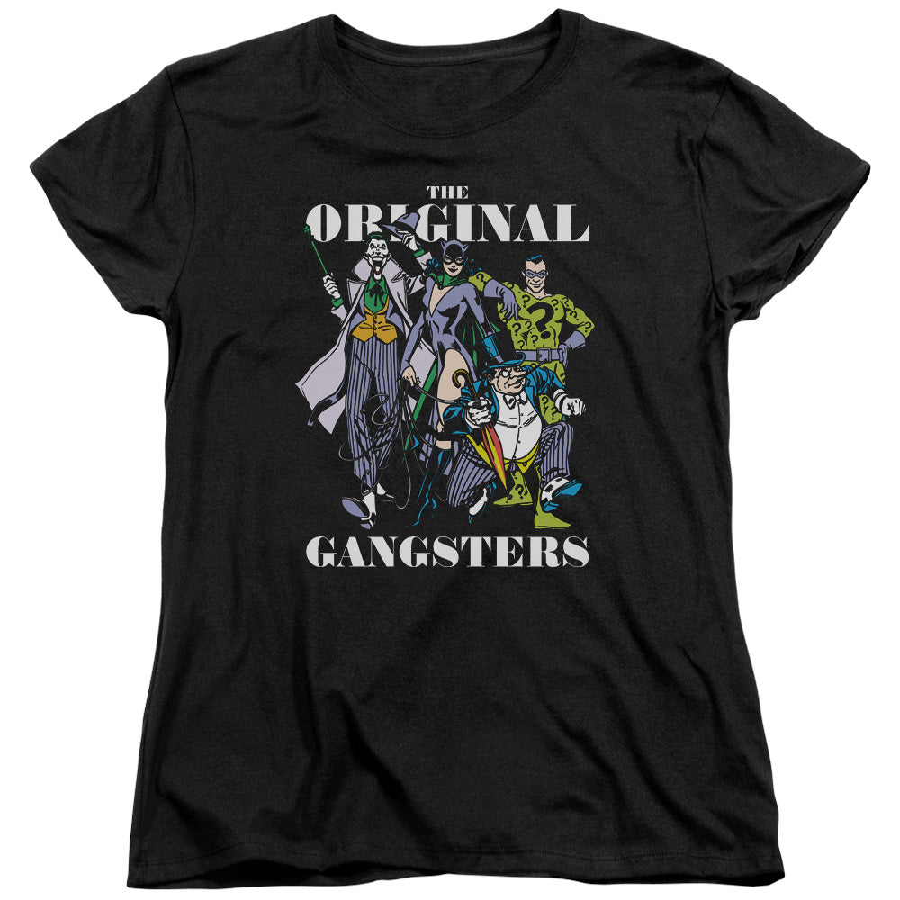 AN OFFCIALLY LICENSED DC ORIGINAL GANGSTERS WOMEN'S REGULAR FIT T-SHIRT BLACK