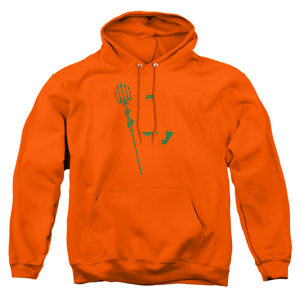 AN OFFCIALLY LICENSED DC AQUA MIN ADULT UNISEX PULLOVER HOODIE ORANGE