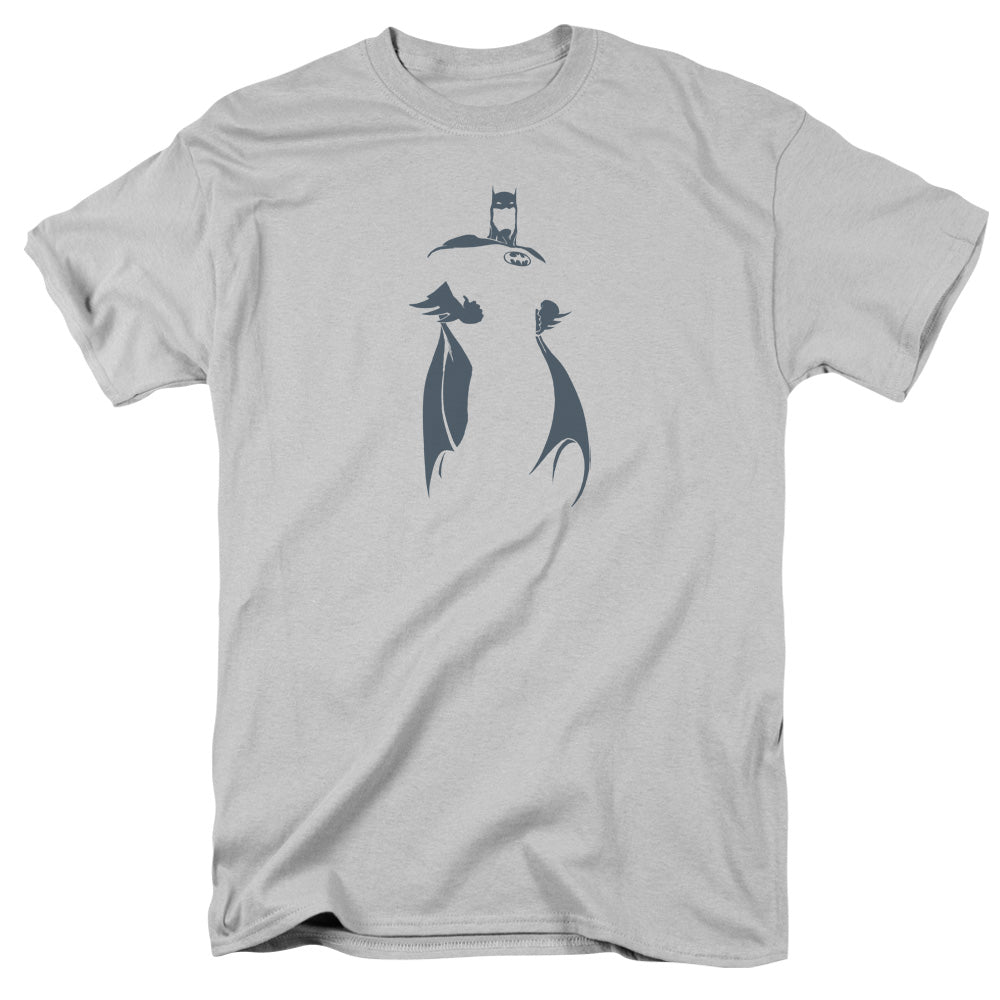 AN OFFCIALLY LICENSED DC BAT MIN MEN'S REGULAR FIT T-SHIRT SILVER
