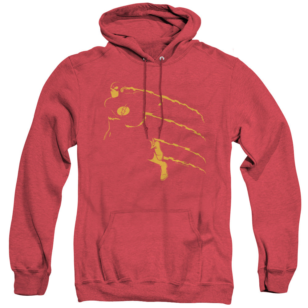AN OFFCIALLY LICENSED DC FLASH FLASH MIN ADULT UNISEX HEATHER PULLOVER HOODIE RED