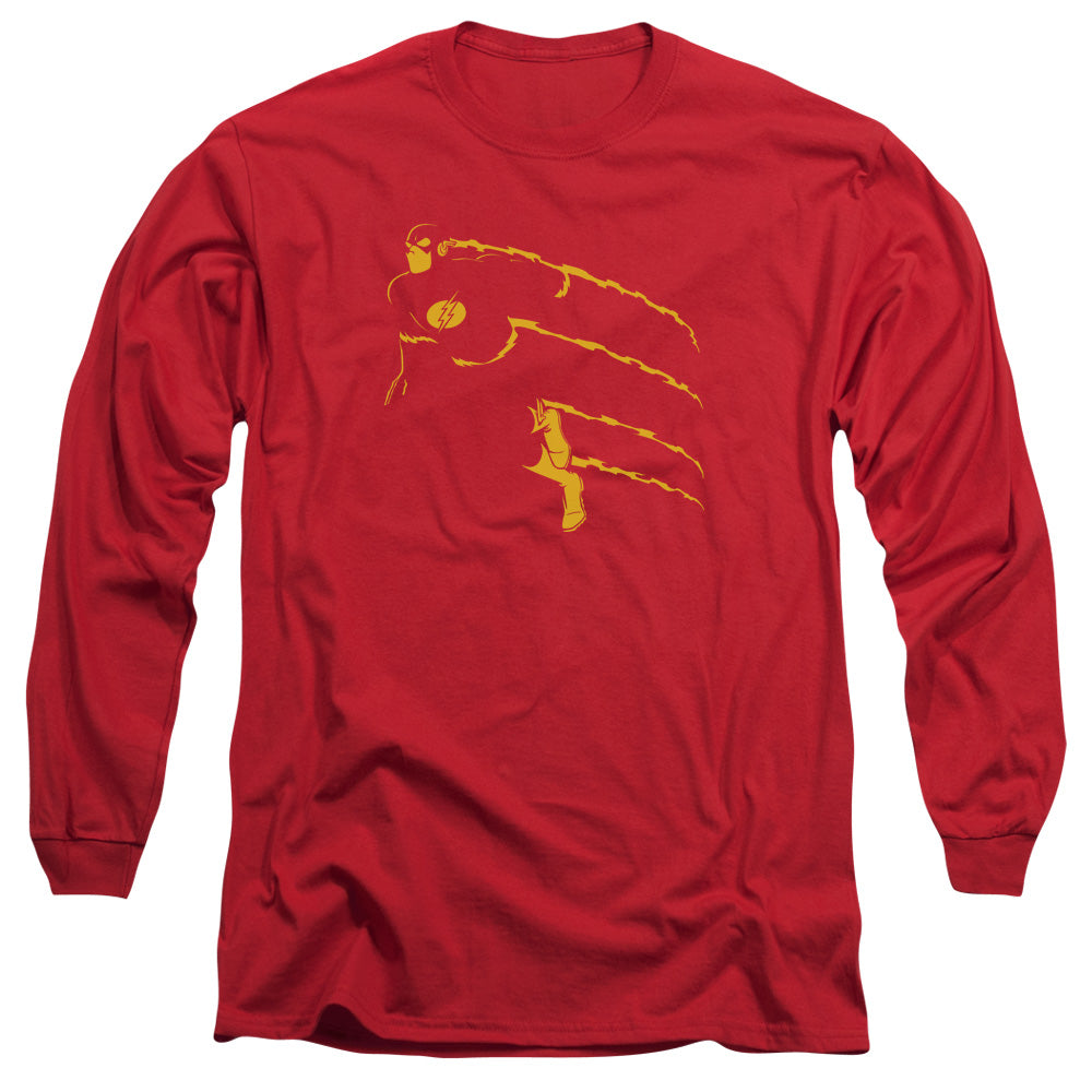 AN OFFCIALLY LICENSED DC FLASH FLASH MIN MEN'S LONG SLEEVE T-SHIRT RED