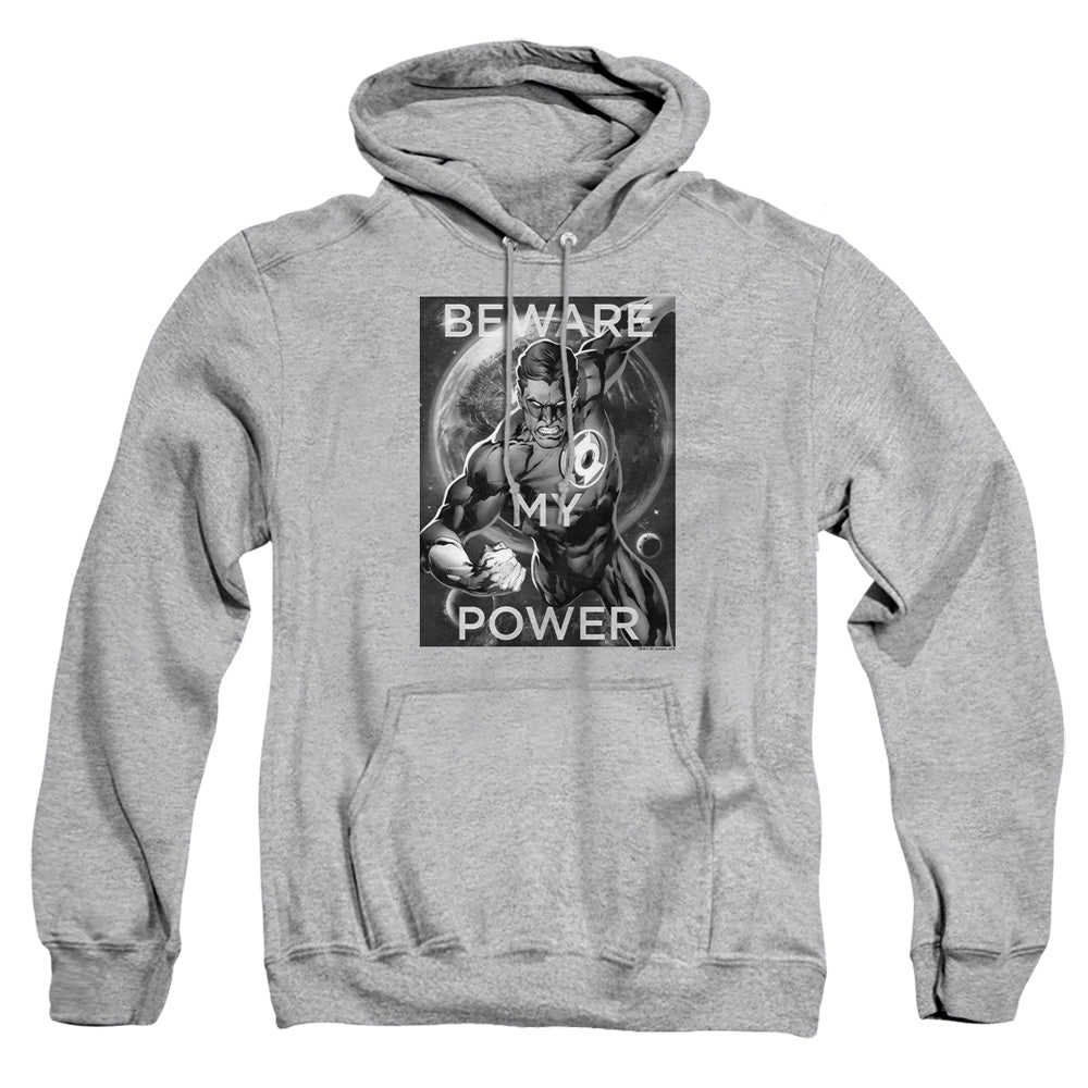 AN OFFCIALLY LICENSED DC POWER ADULT UNISEX PULLOVER HOODIE ATHLETIC HEATHER