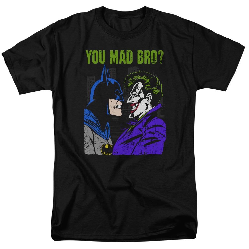 AN OFFCIALLY LICENSED DC MAD BRO MEN'S REGULAR FIT T-SHIRT BLACK