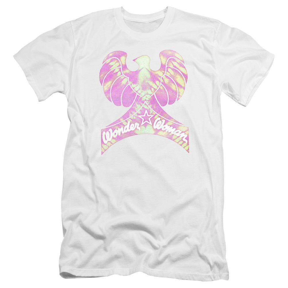 AN OFFCIALLY LICENSED DC WONDER BIRD MEN'S PREMIUM SLIM FIT T-SHIRT WHITE