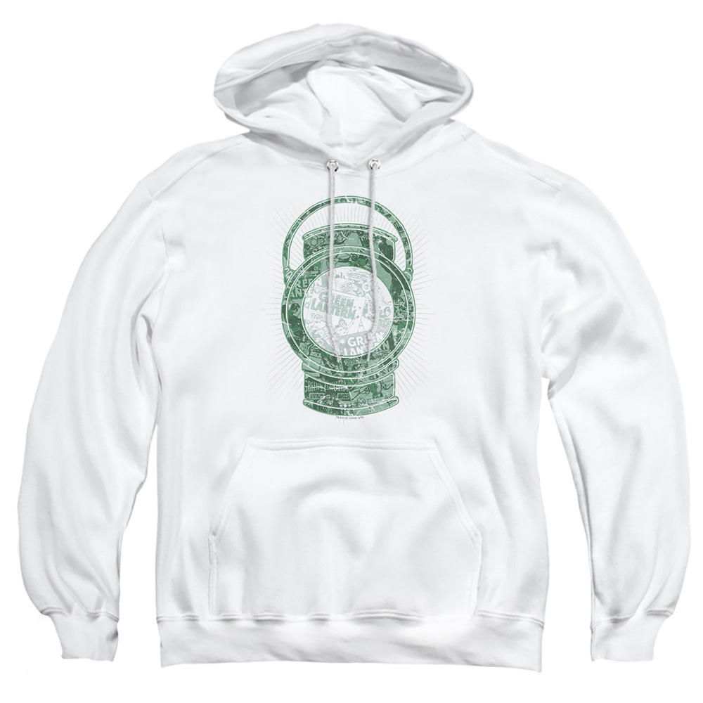 AN OFFCIALLY LICENSED DC LANTERN COVER ADULT UNISEX PULLOVER HOODIE WHITE