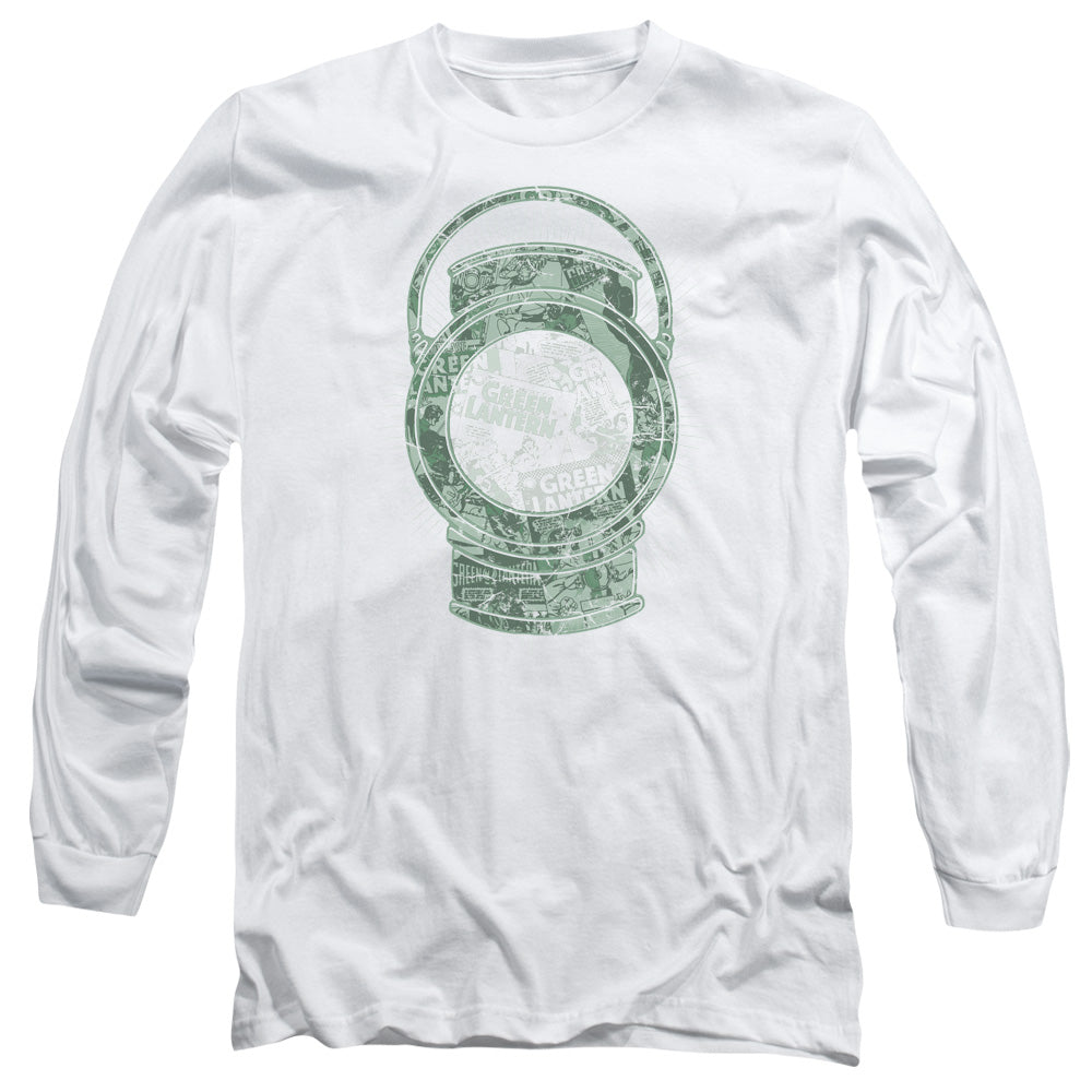AN OFFCIALLY LICENSED DC LANTERN COVER MEN'S LONG SLEEVE T-SHIRT WHITE
