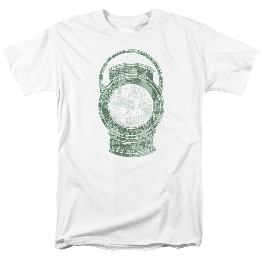 AN OFFCIALLY LICENSED DC LANTERN COVER MEN'S REGULAR FIT T-SHIRT WHITE