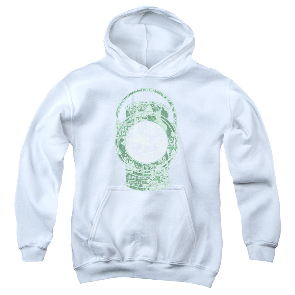 AN OFFCIALLY LICENSED DC LANTERN COVER YOUTH HOODIE WHITE