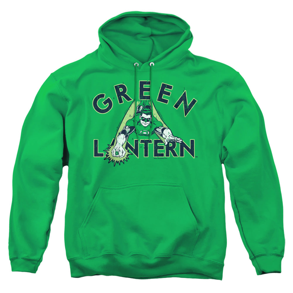 AN OFFCIALLY LICENSED DC IN FLIGHT ADULT UNISEX PULLOVER HOODIE KELLY GREEN