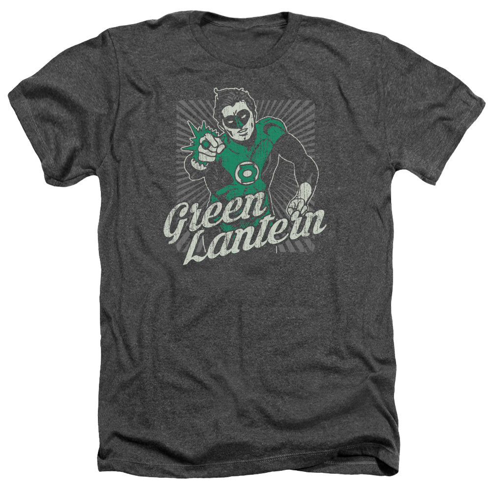 AN OFFCIALLY LICENSED DC RING RAYS MEN'S HEATHER T-SHIRT CHARCOAL