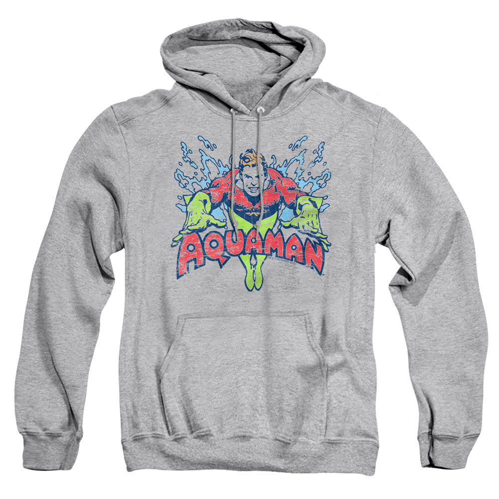 AN OFFCIALLY LICENSED DC SPLISH SPLASH ADULT UNISEX PULLOVER HOODIE ATHLETIC HEATHER