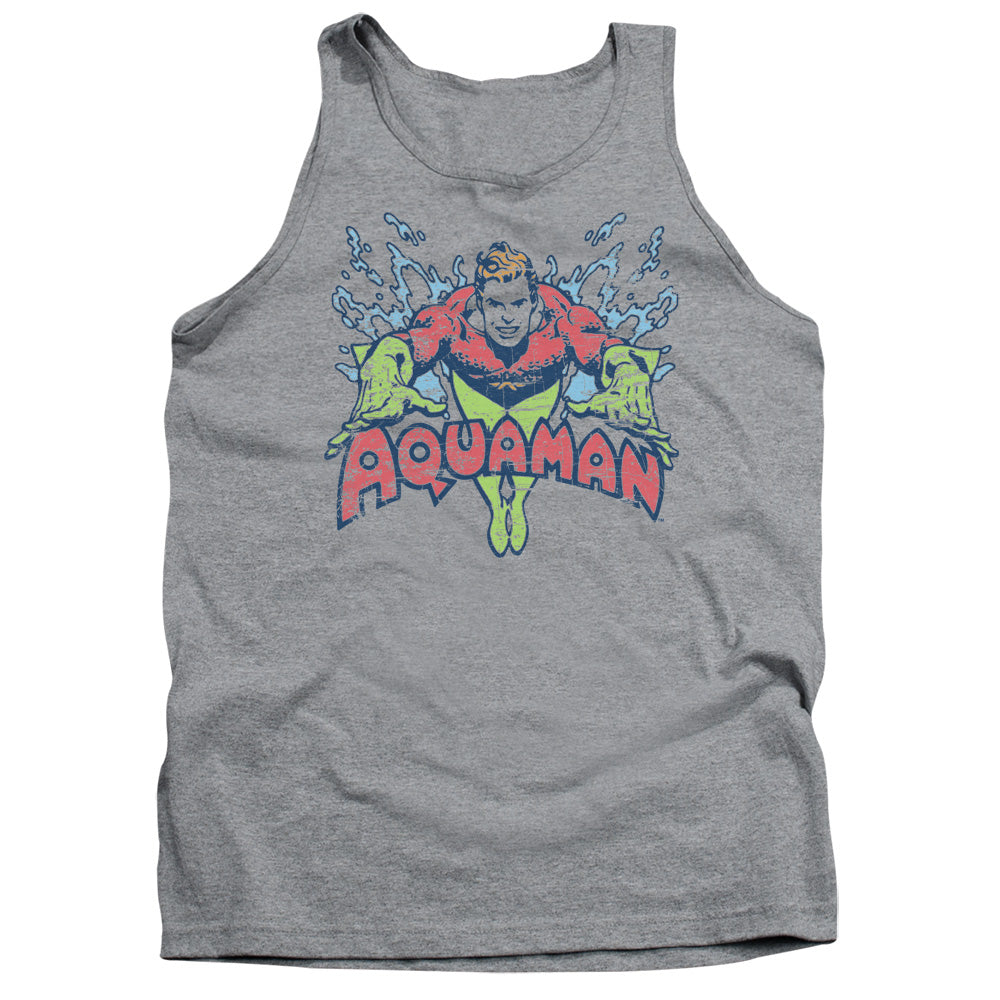 AN OFFCIALLY LICENSED DC SPLISH SPLASH ADULT UNISEX TANK TOP ATHLETIC HEATHER