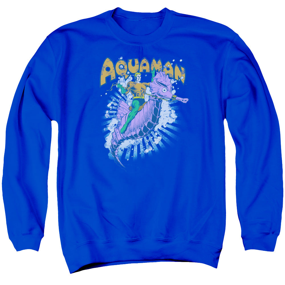 AN OFFCIALLY LICENSED DC RIDE FREE ADULT UNISEX CREWNECK SWEATSHIRT ROYAL