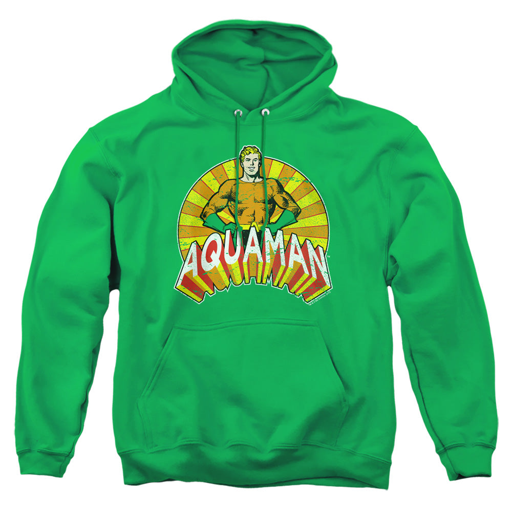 AN OFFCIALLY LICENSED DC ARMS AKIMBO ADULT UNISEX PULLOVER HOODIE KELLY GREEN