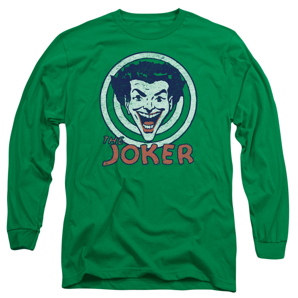 AN OFFCIALLY LICENSED DC JOKE TARGET MEN'S LONG SLEEVE T-SHIRT KELLY GREEN