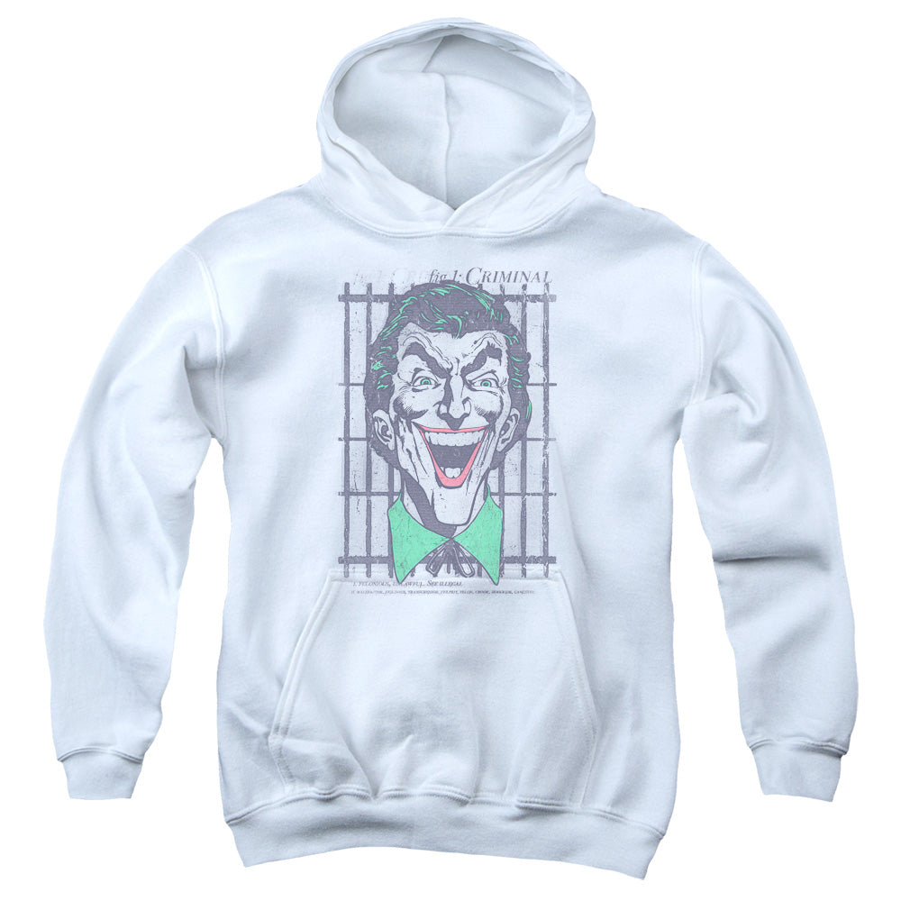 AN OFFCIALLY LICENSED DC CRIMINAL YOUTH HOODIE WHITE