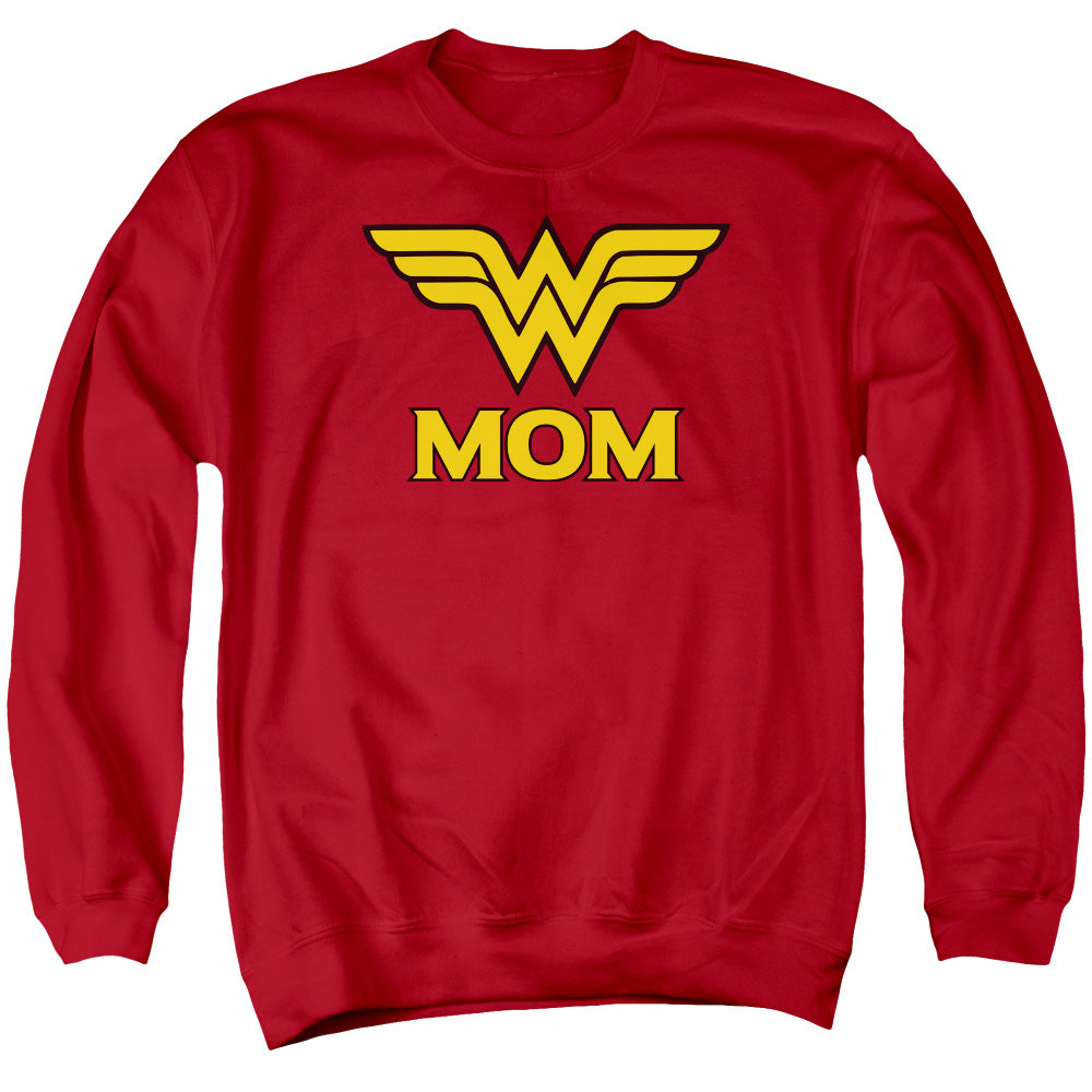 AN OFFCIALLY LICENSED DCO WONDER MOM ADULT UNISEX CREWNECK SWEATSHIRT RED