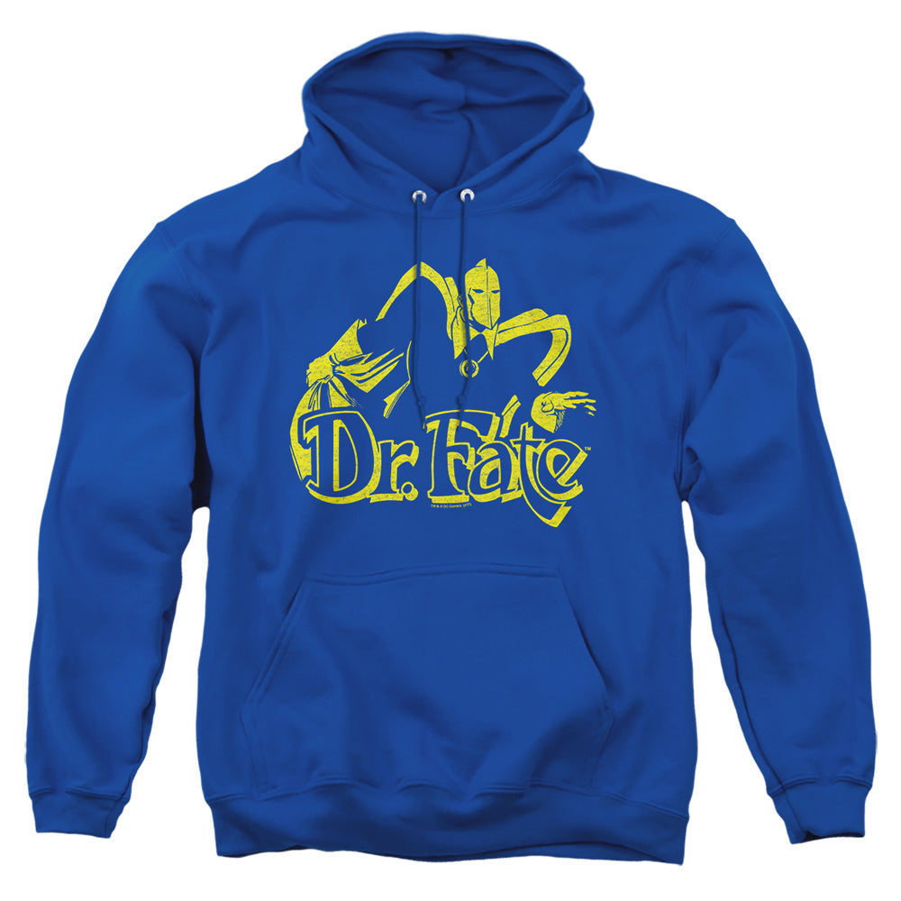AN OFFCIALLY LICENSED DCO ONE COLOR FATE ADULT UNISEX PULLOVER HOODIE ROYAL