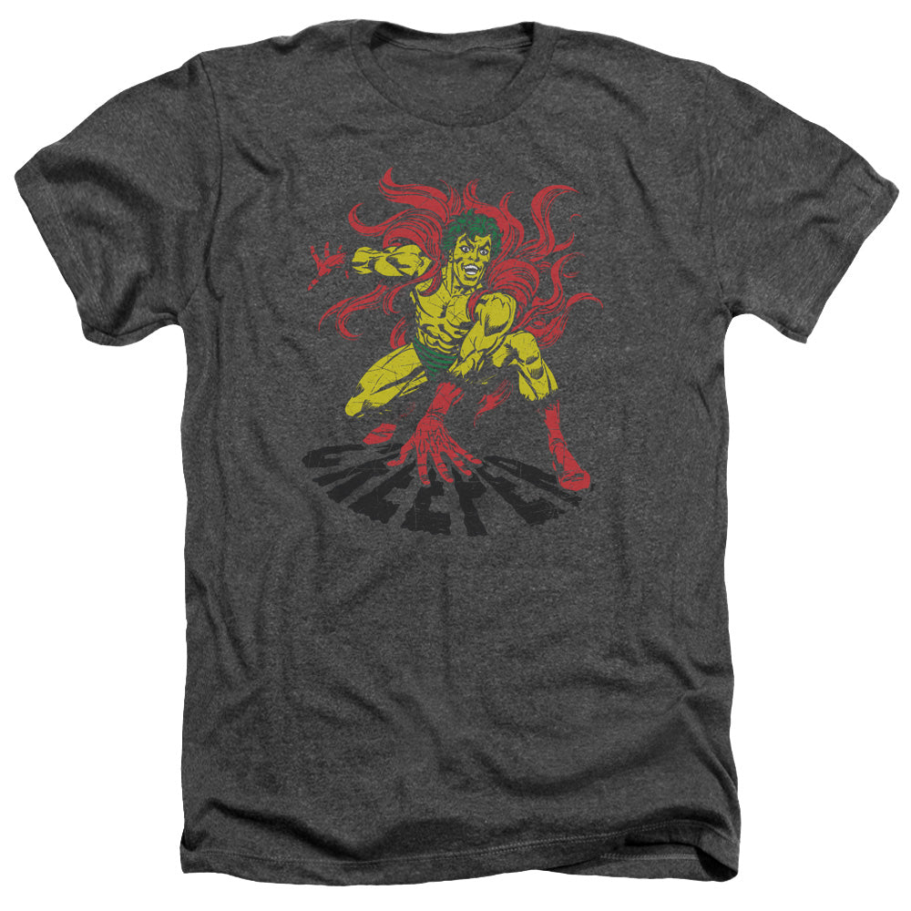 AN OFFCIALLY LICENSED DCO CREEPER MEN'S HEATHER T-SHIRT CHARCOAL