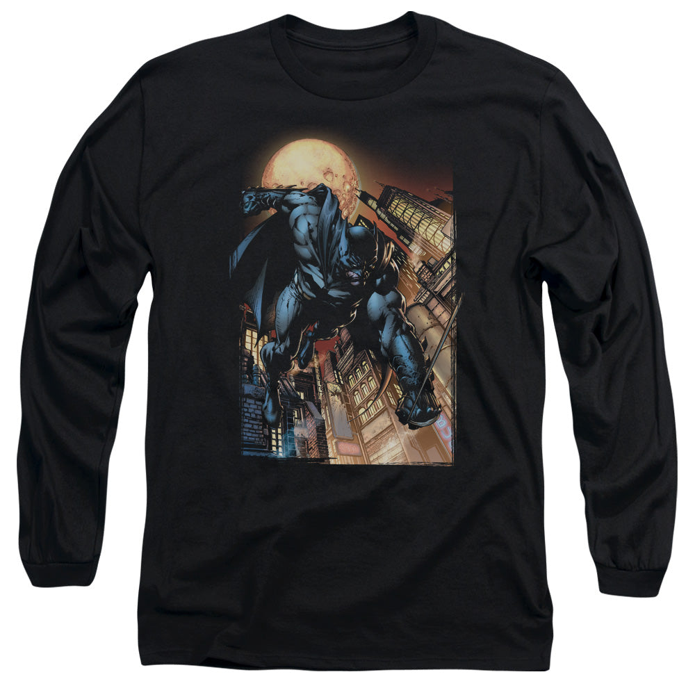 AN OFFCIALLY LICENSED BATMAN THE DARK KNIGHT #1 MEN'S LONG SLEEVE T-SHIRT BLACK