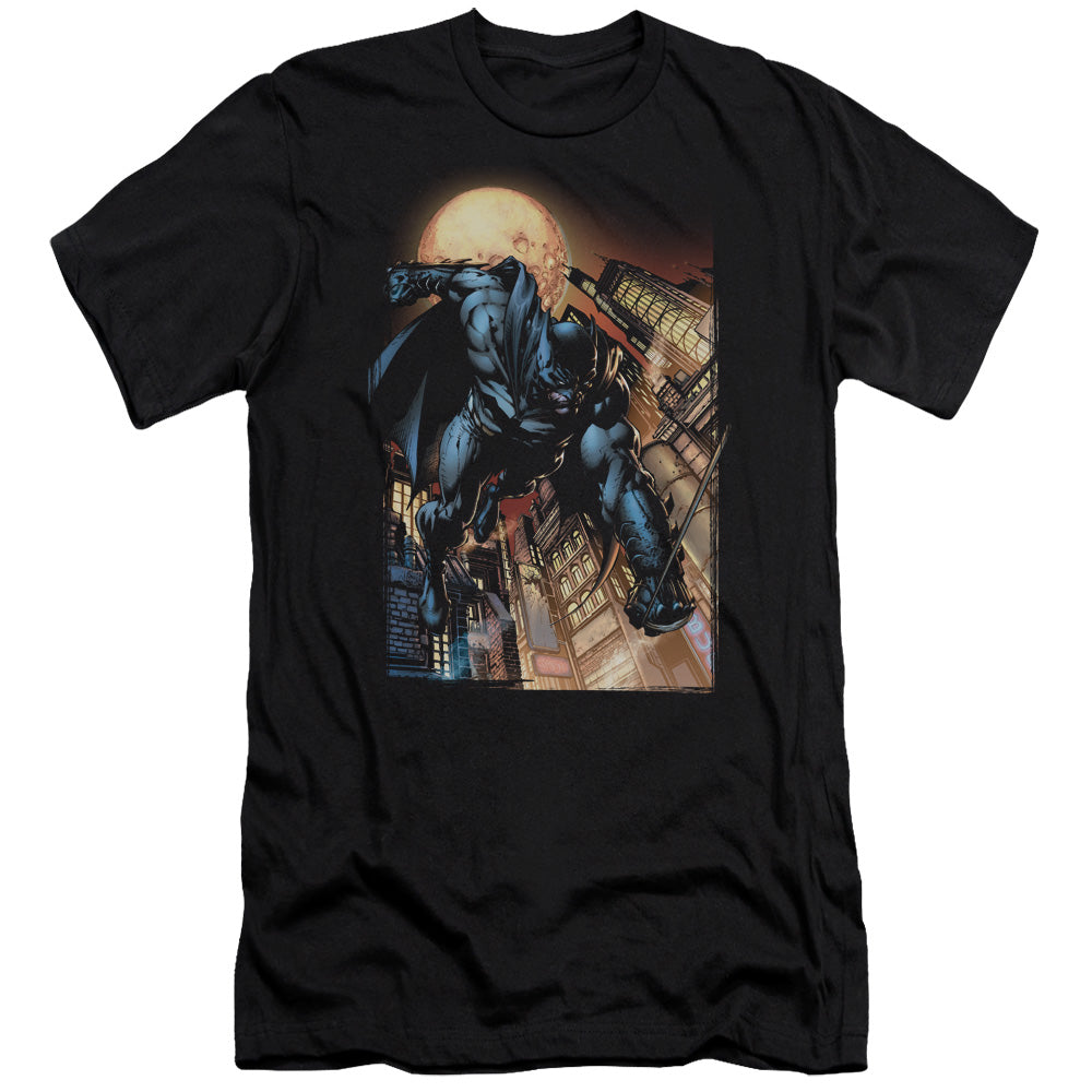 AN OFFCIALLY LICENSED BATMAN THE DARK KNIGHT #1 MEN'S PREMIUM SLIM FIT T-SHIRT BLACK