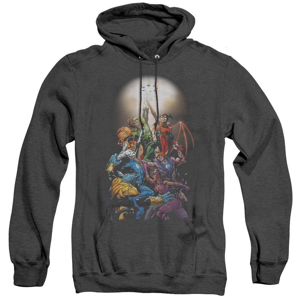 AN OFFCIALLY LICENSED GREEN LANTERN GL NEW GUARDIANS #1 ADULT UNISEX HEATHER PULLOVER HOODIE BLACK