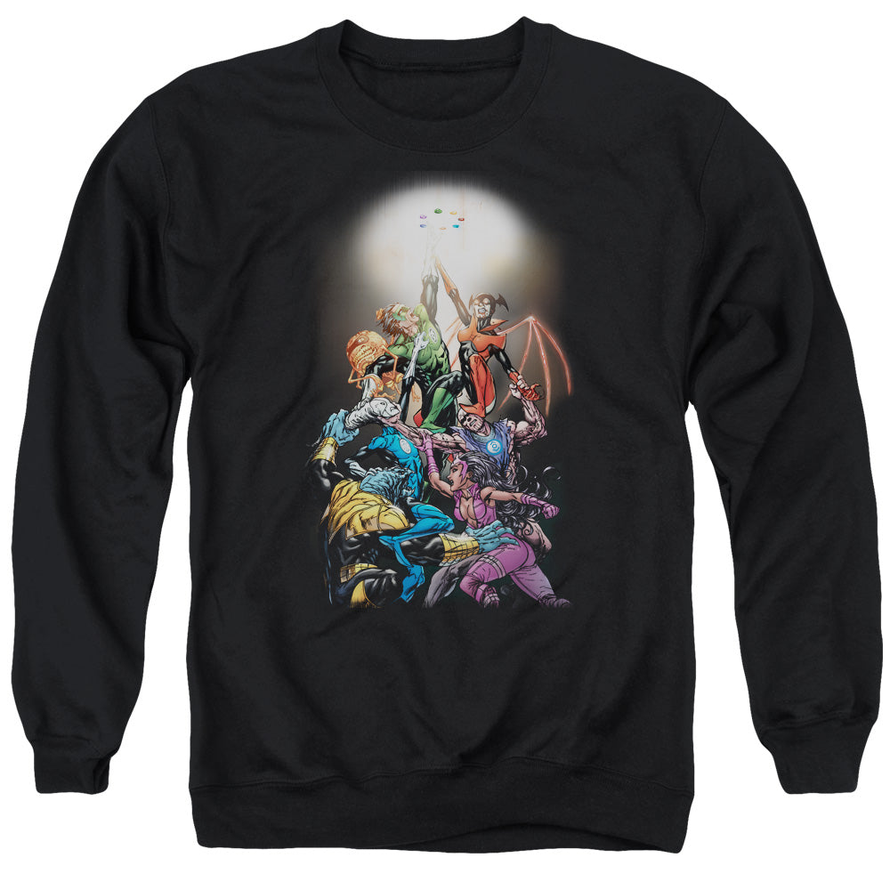 AN OFFCIALLY LICENSED GREEN LANTERN GL NEW GUARDIANS #1 ADULT UNISEX CREWNECK SWEATSHIRT BLACK