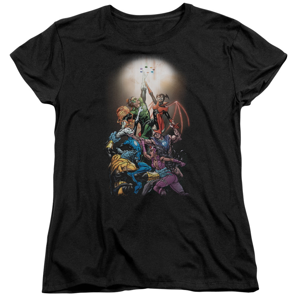 AN OFFCIALLY LICENSED GREEN LANTERN GL NEW GUARDIANS #1 WOMEN'S REGULAR FIT T-SHIRT BLACK