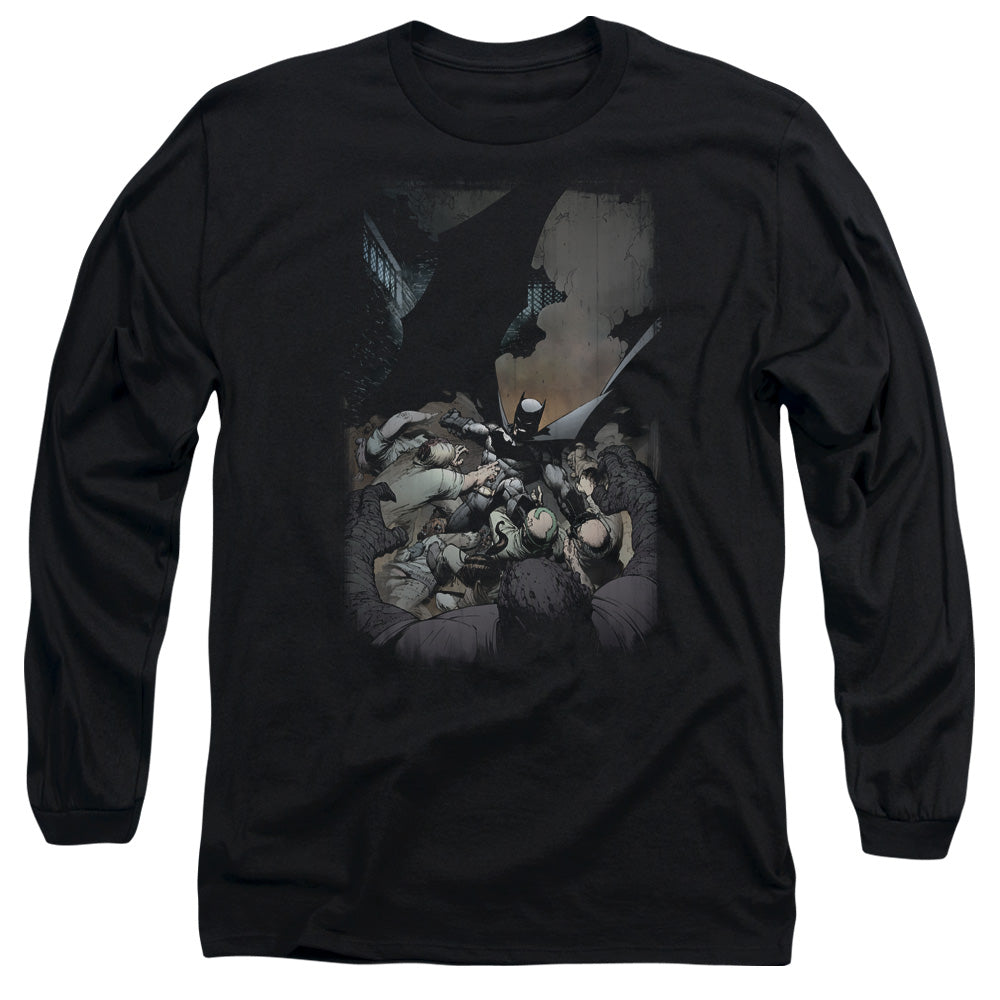 AN OFFCIALLY LICENSED BATMAN BATMAN #1 MEN'S LONG SLEEVE T-SHIRT BLACK