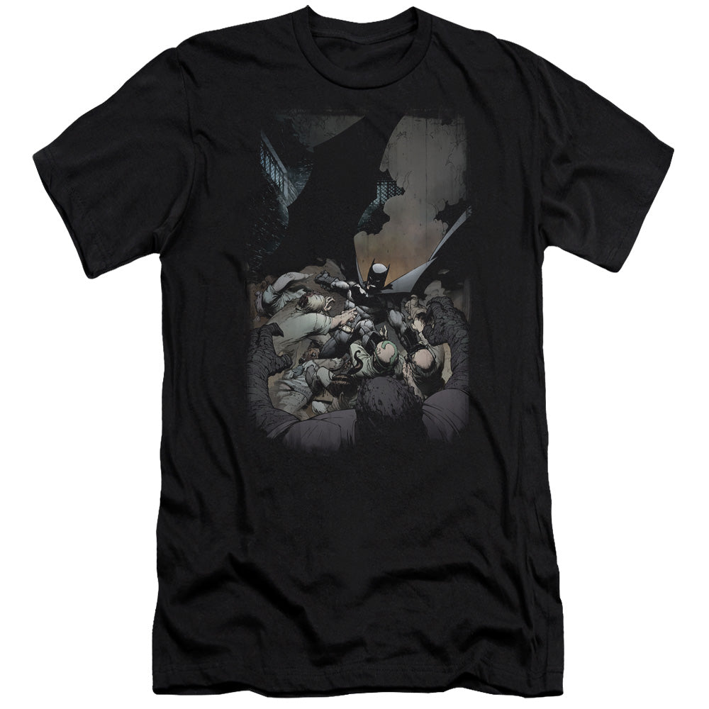 AN OFFCIALLY LICENSED BATMAN BATMAN #1 MEN'S PREMIUM SLIM FIT T-SHIRT BLACK
