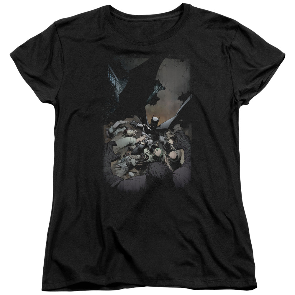 AN OFFCIALLY LICENSED BATMAN BATMAN #1 WOMEN'S REGULAR FIT T-SHIRT BLACK