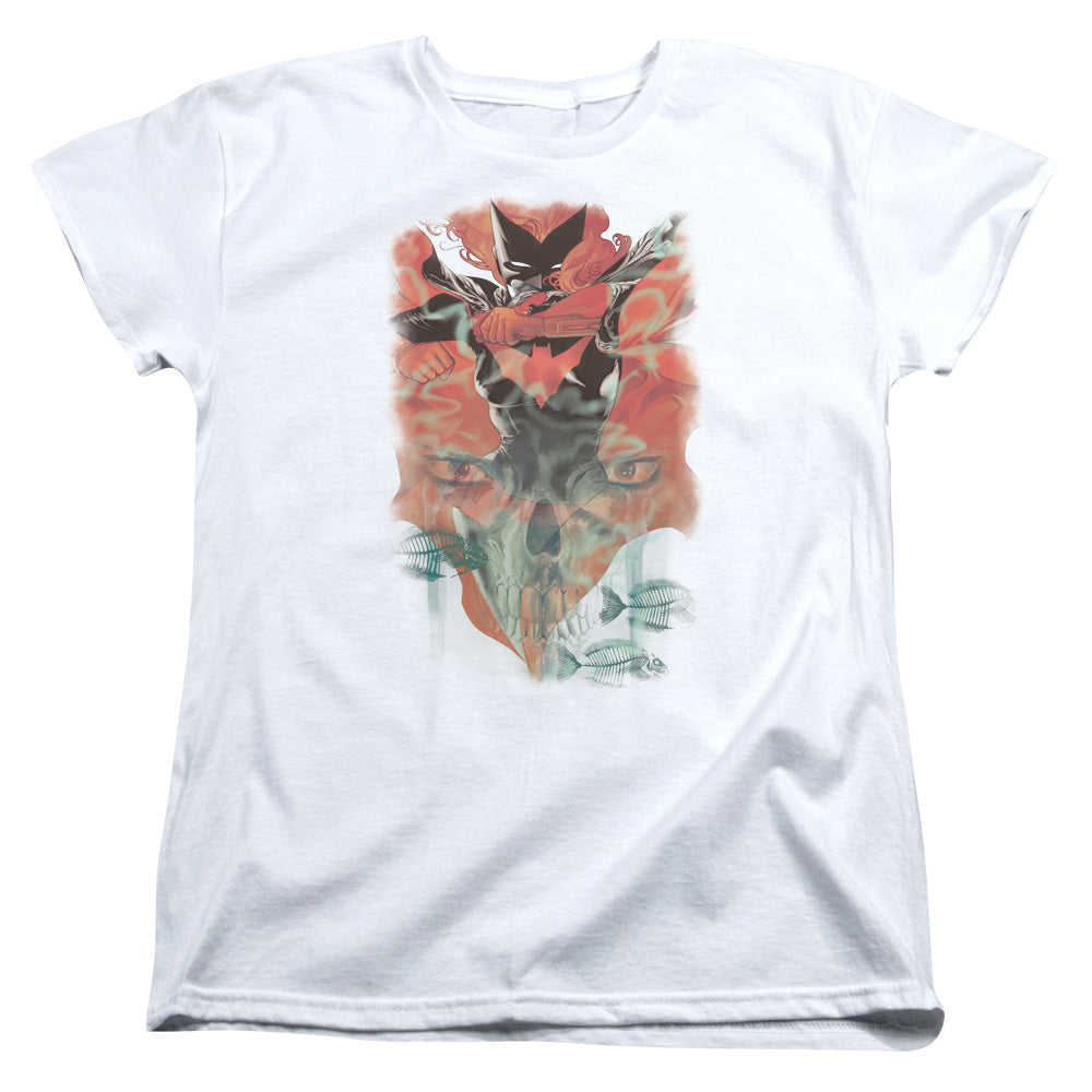 AN OFFCIALLY LICENSED BATMAN BATWOMAN #1 WOMEN'S REGULAR FIT T-SHIRT WHITE