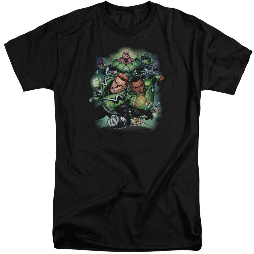 AN OFFCIALLY LICENSED GREEN LANTERN CORPS #1 MEN'S TALL FIT T-SHIRT BLACK