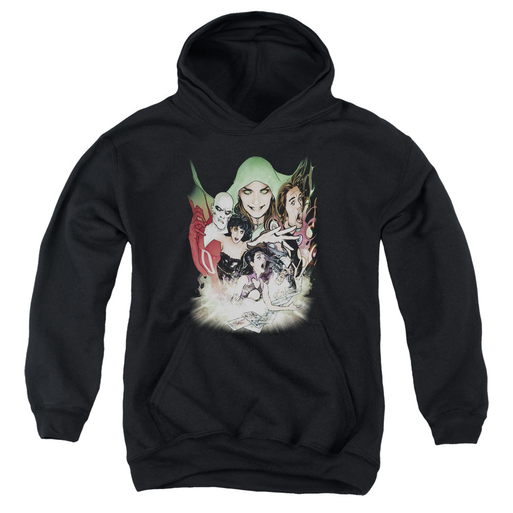 AN OFFCIALLY LICENSED DCR JUSTICE LEAGUE DARK YOUTH HOODIE BLACK