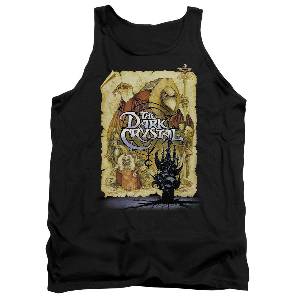 AN OFFCIALLY LICENSED DARK CRYSTAL POSTER ADULT UNISEX TANK TOP BLACK