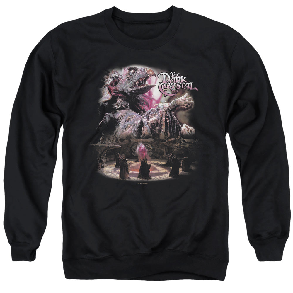 AN OFFCIALLY LICENSED DARK CRYSTAL POWER MAD ADULT UNISEX CREWNECK SWEATSHIRT BLACK