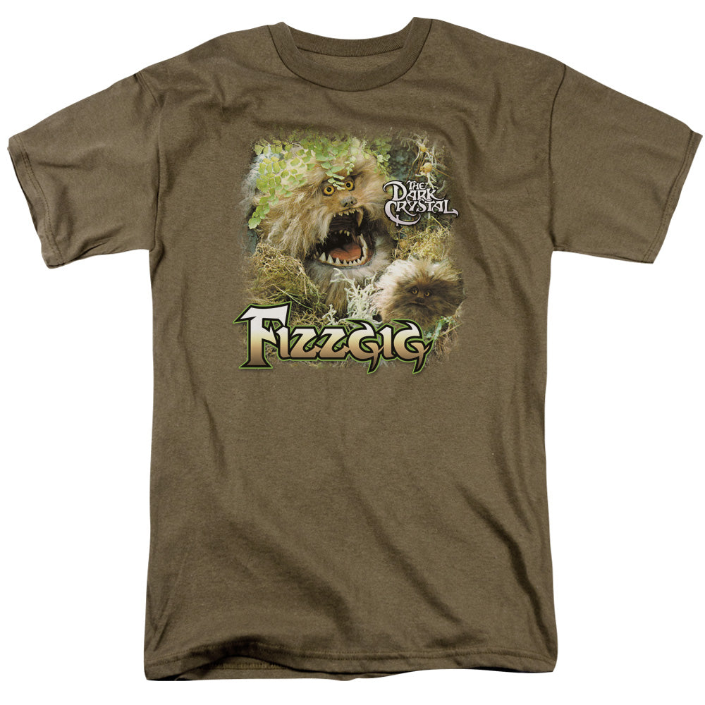 AN OFFCIALLY LICENSED DARK CRYSTAL FIZZGIG MEN'S REGULAR FIT T-SHIRT SAFARI GREEN