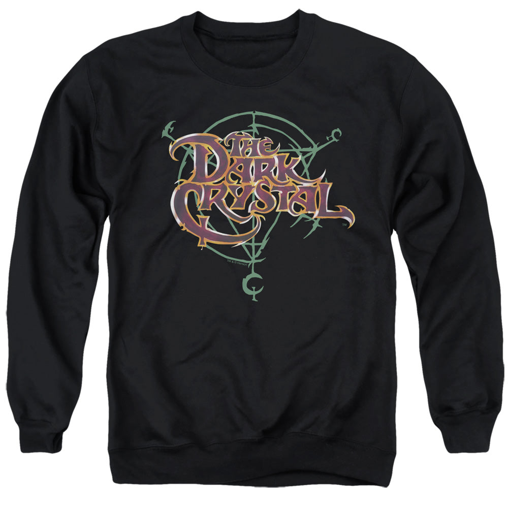 AN OFFCIALLY LICENSED DARK CRYSTAL SYMBOL LOGO ADULT UNISEX CREWNECK SWEATSHIRT BLACK