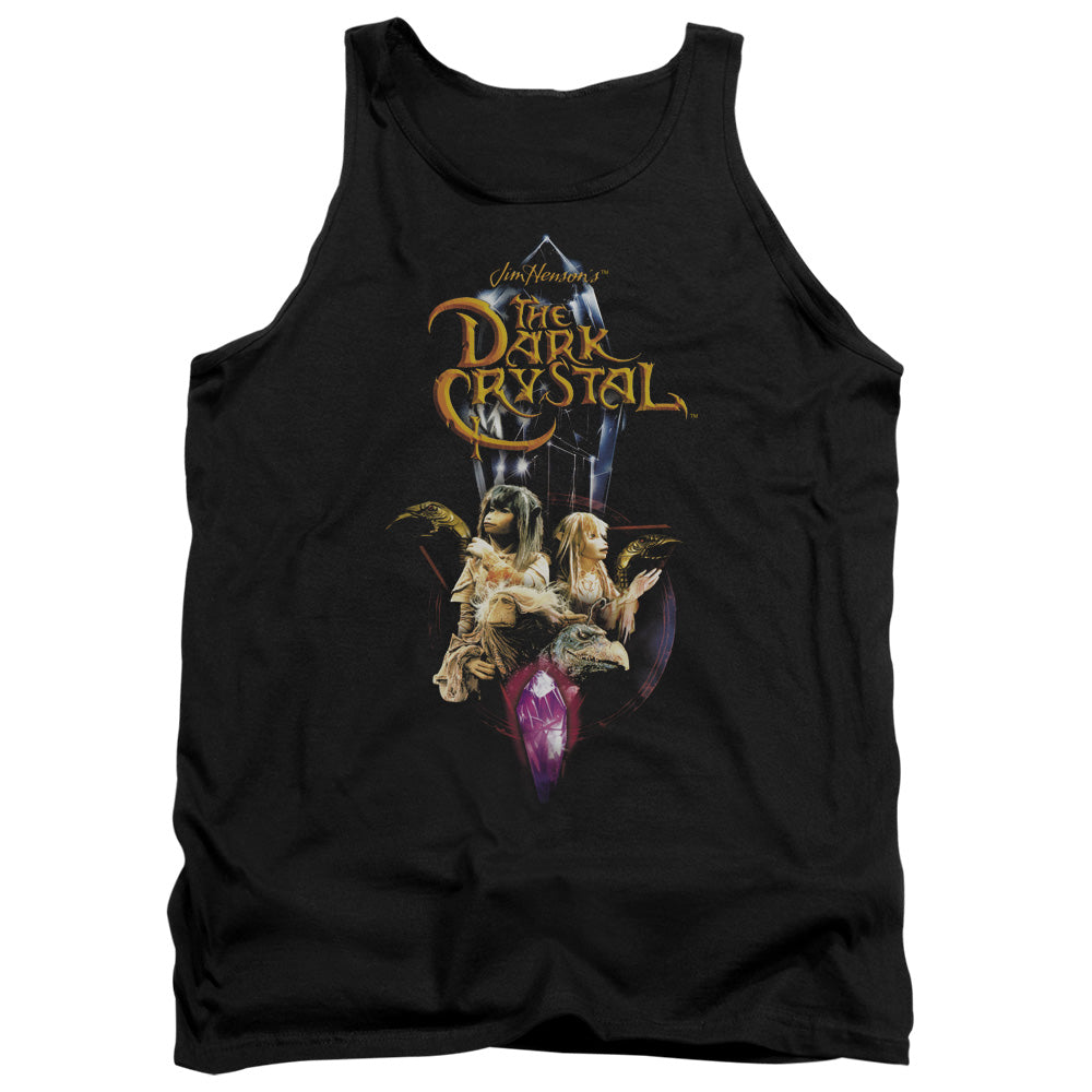 AN OFFCIALLY LICENSED DARK CRYSTAL CRYSTAL QUEST ADULT UNISEX TANK TOP BLACK